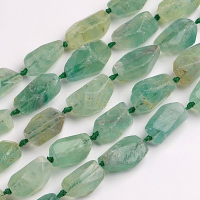Natural Grenn Fluorite Beads Strands G-D834-12-1