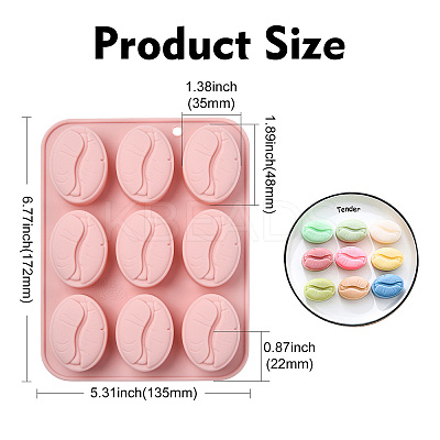 2Pcs Coffee Bean Silicone Molds ST-CJ0043-017-1