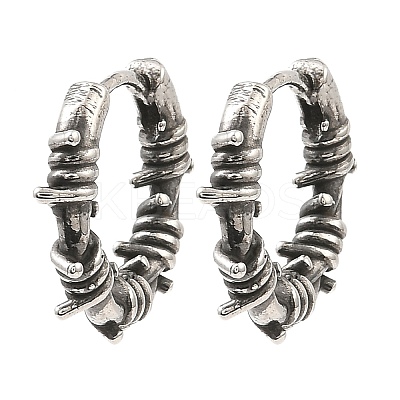 316 Surgical Stainless Steel Hoop Earrings EJEW-D096-02D-AS-1