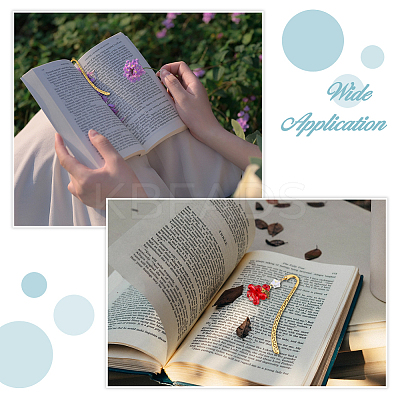 6Pcs 3 Colors Alloy Hook Bookmarks AJEW-HS00004-1
