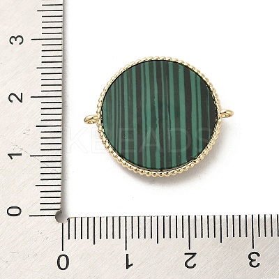 Synthetic Malachite Connector Charms KK-P260-29B-G-1