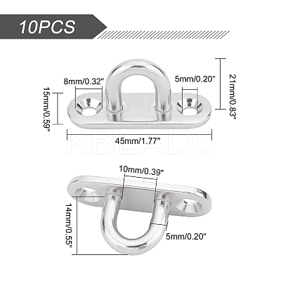 304 Stainless Steel Door Clasps STAS-WH0025-10-1