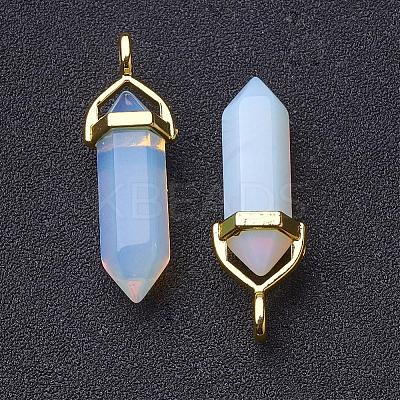 Opalite Double Terminated Pointed Pendants G-G902-C02-1