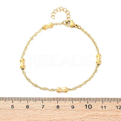 304 Stainless Steel Rope Chain Bracelets for Women BJEW-C094-05G-1