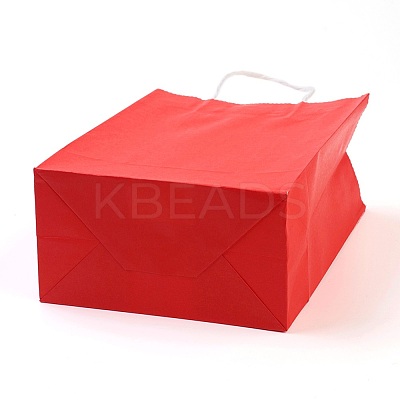 Pure Color Kraft Paper Bags AJEW-G020-B-12-1