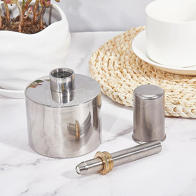 Stainless Steel Screw Thickened Alcohol Lamp Burners AJEW-WH0518-21P-1