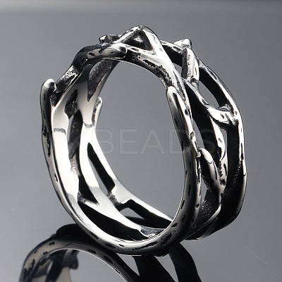 304 Stainless Steel Finger Rings FS-WG2B888-02-1