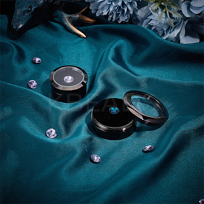 2Pcs 2 Style Alloy Loose Diamond Boxes CON-PH0002-90B-1