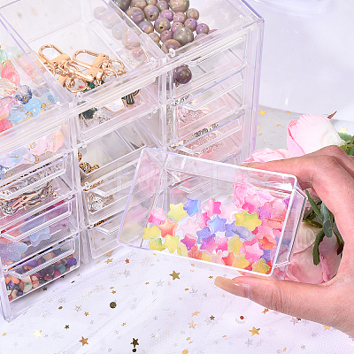 12 Compartment Plastic Storage Box for Office Supplies and Jewelry AJEW-YWC0009-001-1