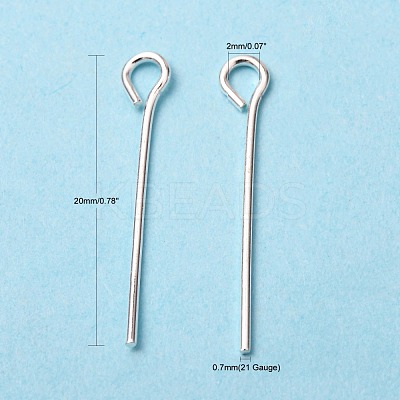 Silver Color Plated Iron Eye Pin X-EPS2.0cm-1