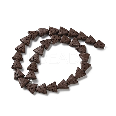Triangle Dyed Natural Lava Rock Beads Strands G-O126-04A-14-1