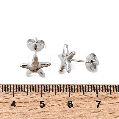 304 Stainless Steel Stud Earrings LS-EJEW-F398-03P-1