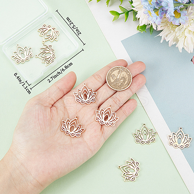 10Pcs 201 Stainless Steel Pendants STAS-BBC0003-38-1