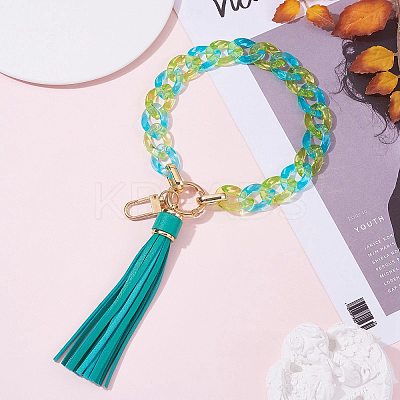 Chain Link Wristlet Keychain HJEW-SW00014-01-1