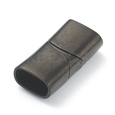 316 Surgical Stainless Steel Magnetic Clasps with Glue-in Ends Ion Plating(IP) STAS-G241-14B-EB-1