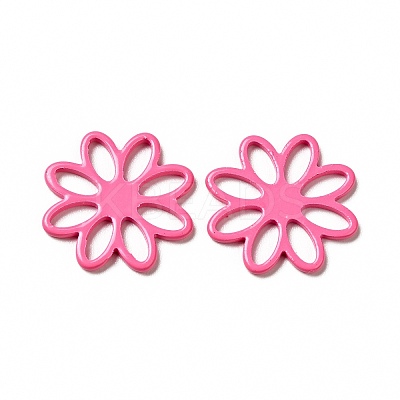 Spray Painted 201 Stainless Steel Filigree Joiners STAS-G304-09B-1