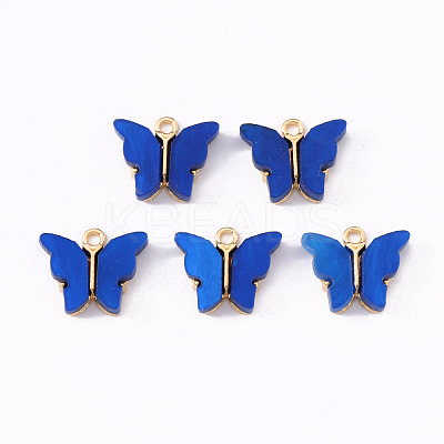 Alloy Acrylic Pendants ENAM-R136-01F-1