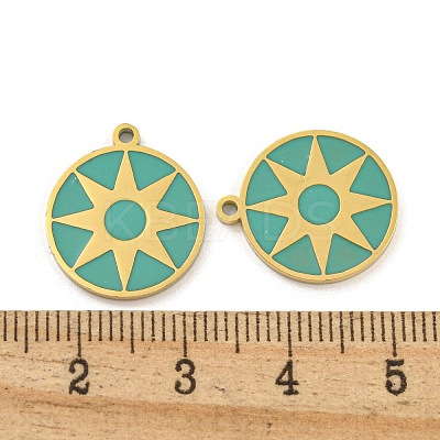 316 Surgical Stainless Steel Enamel Pendants STAS-M073-15G-1