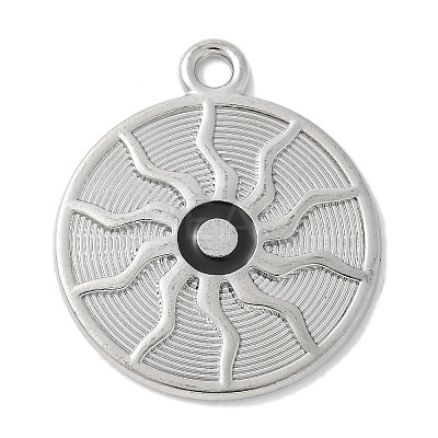 Alloy with Enamel Pendants PALLOY-D290-10P-1