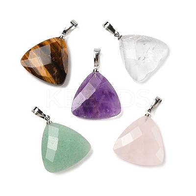 Natural Gemstone Pendants G-L614-D04-P-1