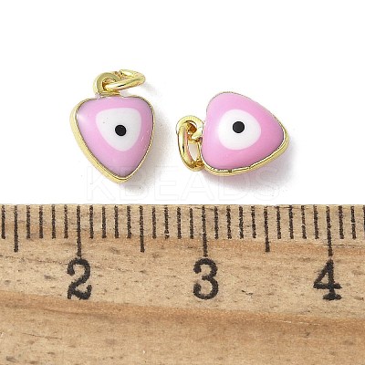 Brass Enamel Charms KK-S518-03J-G-1