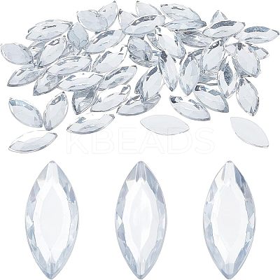 200Pcs Acrylic Rhinestone Cabochons OACR-FG0001-12-1