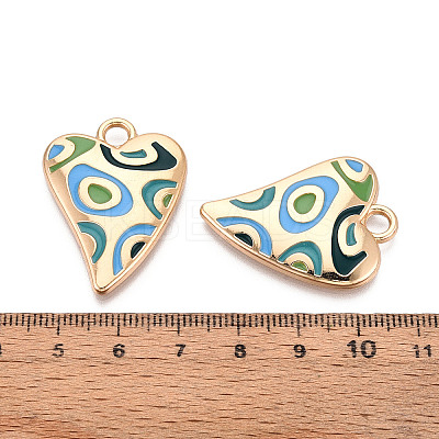 Rack Plating Alloy Enamel Pendants PALLOY-T091-15E-1