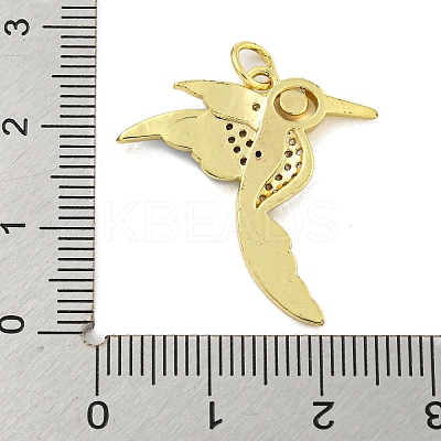 Brass Micro Pave Clear Cubic Zirconia Pendants KK-R159-14D-G-1