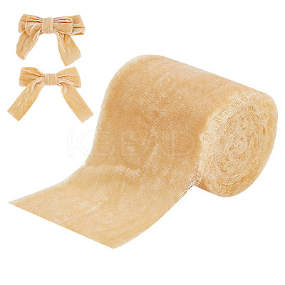 5 Yards Polyester Frayed Ribbon OCOR-WH0082-226B-04-1