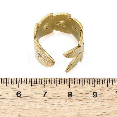 304 Stainless Steel Open Cuff Ring for Women LS-RJEW-Z083-02G-02-1
