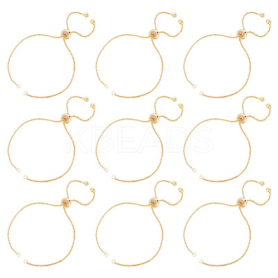 12Pcs Rack Plating Brass Chain Link Bracelet Making KK-HY0003-57G-1