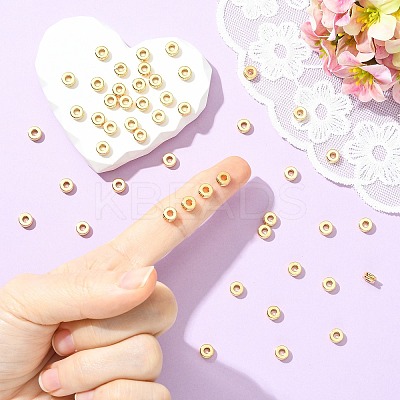 SHEGRACE Flat Round Brass Beads XGRPCU553-295G-1