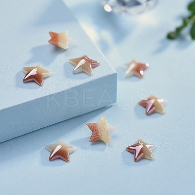 Opaque Glass Cabochons GGLA-S038-09A-8mm-1