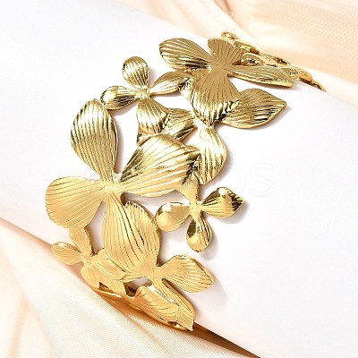 304 Stainless Steel Cuff Bangles BJEW-L705-04A-G-1
