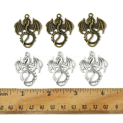 30Pcs 2 Colors Tibetan Style Alloy Pendants TIBEP-FS0001-17-1