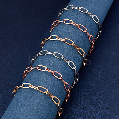 Alloy Paperclip Chain Bracelets BJEW-NB0001-02-RS-1
