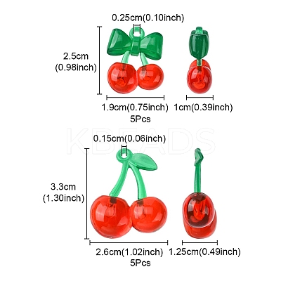 10Pcs 2 Styles Transparent Acrylic Pendants OACR-YW0001-62-1