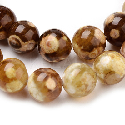 Natural Fire Crackle Agate Beads Strands G-Q462-67-10mm-1