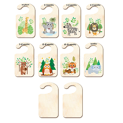 Wood Baby Closet Size Dividers AJEW-WH0353-002-1