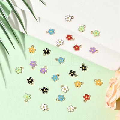 35Pcs 7 Colors Alloy Enamel Charms ENAM-YW0006-67-1
