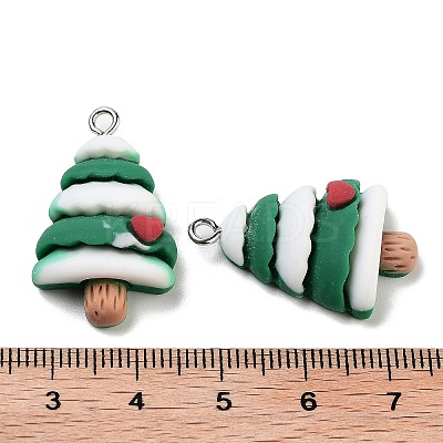 Christmas Theme Opaque Resin Pendants RESI-N039-97-1
