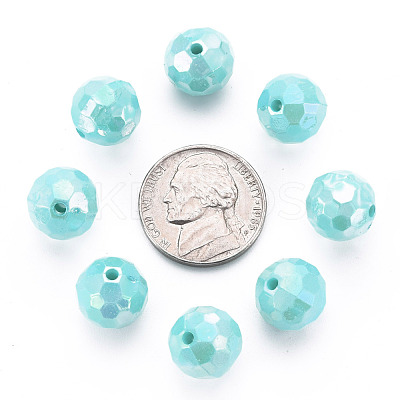 Opaque Acrylic Beads TACR-S154-10F-04-1