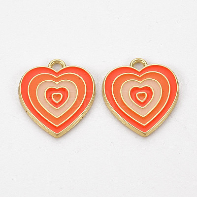 Rack Plating Light Gold Alloy Enamel Pendants LS-ENAM-Q444-014B-RS-1