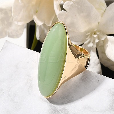 Resin Horse Eye Finger Rings LS-RJEW-R006-01G-04-1