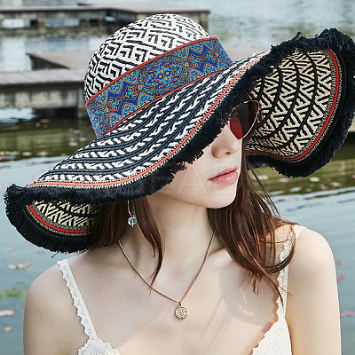 Ethnic 5M Style Embroidery Polycotton Ribbons OCOR-FG0001-42C-1