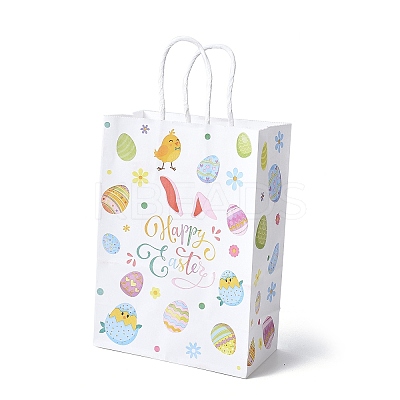Easter Rectangle Kraft Paper Handbags CARB-U002-01B-1