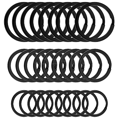 30Pcs 3 Styles Iron Split Key Rings KEYC-CY0001-03-1