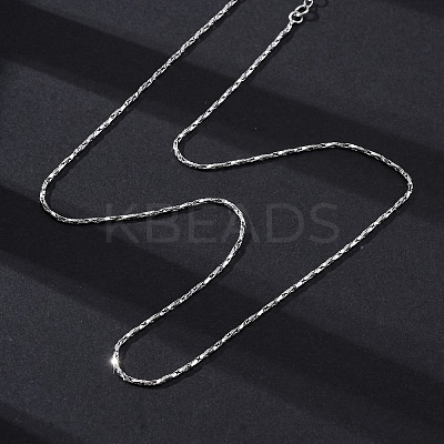 Brass Twisted Boston Link Chains  Necklaces for Women NJEW-D302-60P-1