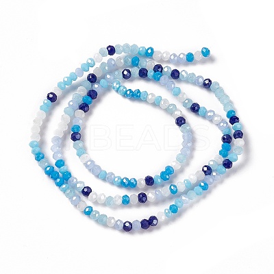 Electroplate Glass Beads Strands X-EGLA-S192-001A-B09-1
