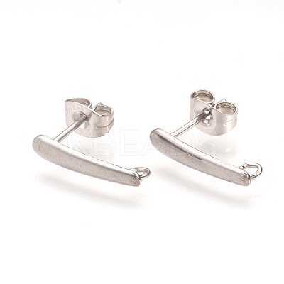 Non-Tarnish 304 Stainless Steel Stud Earring Findings STAS-Q223-04-1